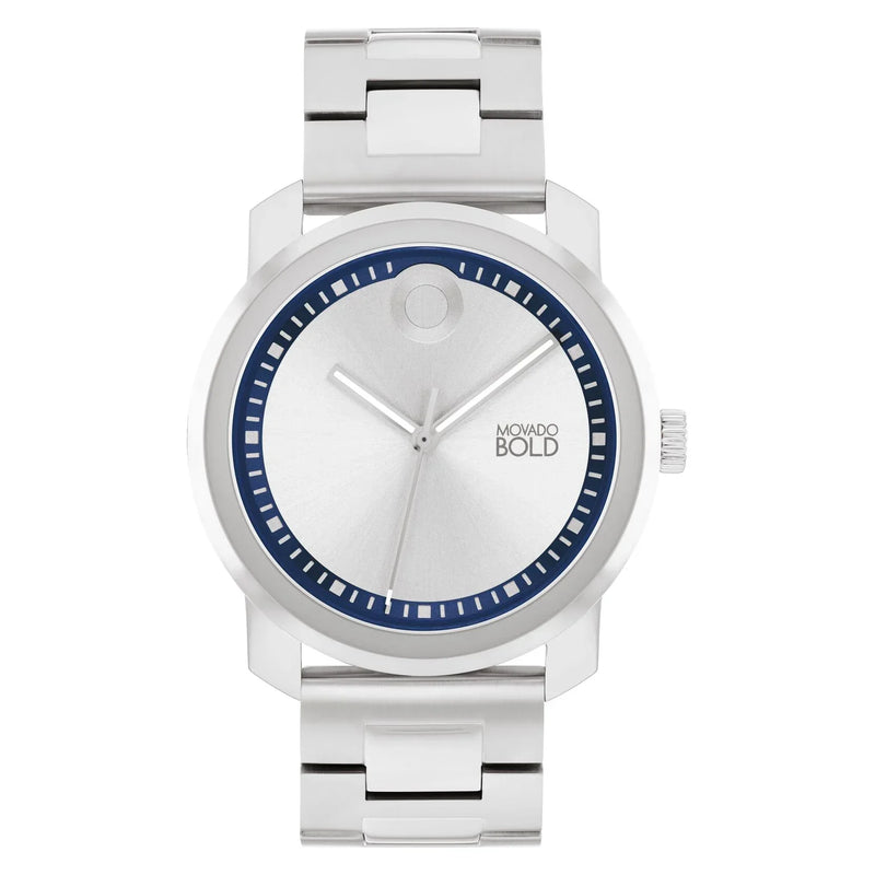 3601031 Reloj Movado Bold de hombre pulsera de acero Detalle azul
