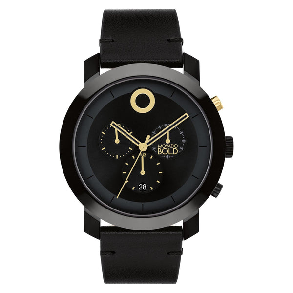 Movado Trend Impulse 3601069 reloj de hombre correa de piel negra
