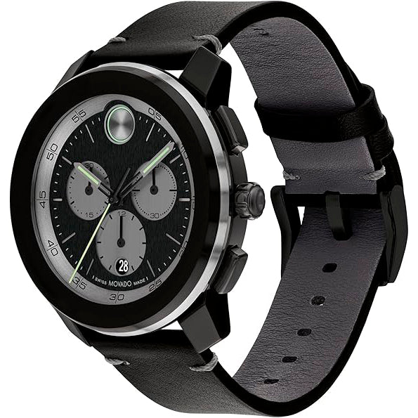 3601092 Reloj Movado Bold Hombre Correa de Cuero Negro