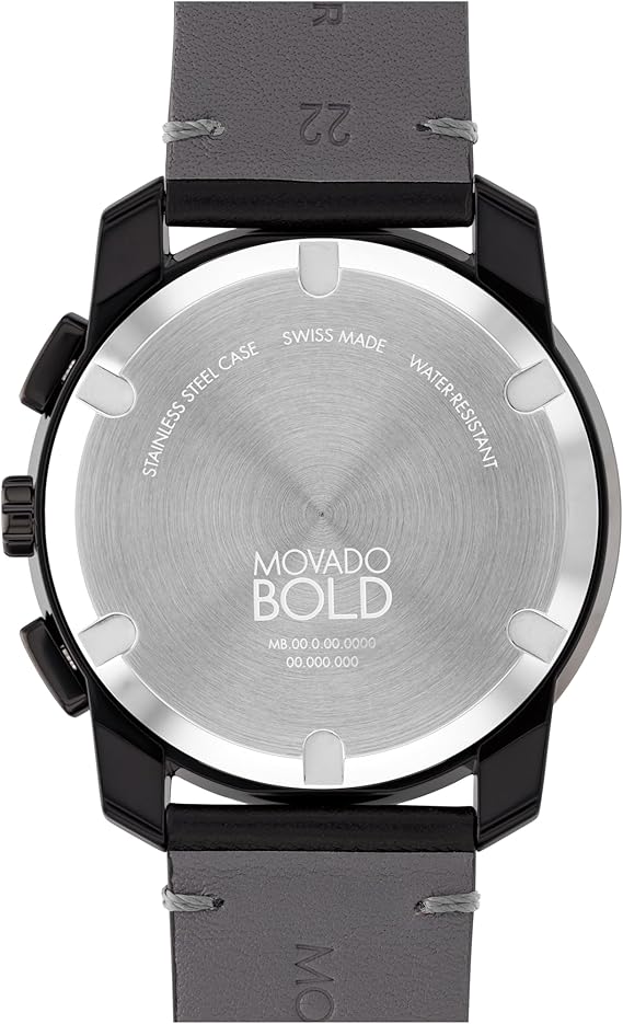 3601092 Reloj Movado Bold Hombre Correa de Cuero Negro