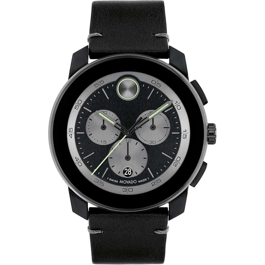 3601092 Reloj Movado Bold Hombre Correa de Cuero Negro