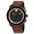 Movado Bold TR90 3601115 Reloj cronógrafo para hombre con correa cognac de 43.5 mm - Marrón
