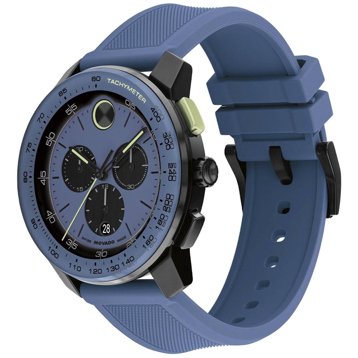 Movado Bold 3601175 reloj de hombre correa de silicona azul