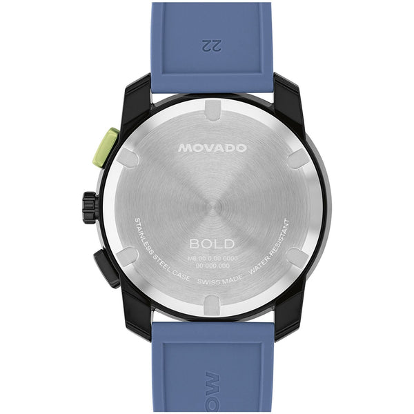 Movado Bold 3601175 reloj de hombre correa de silicona azul