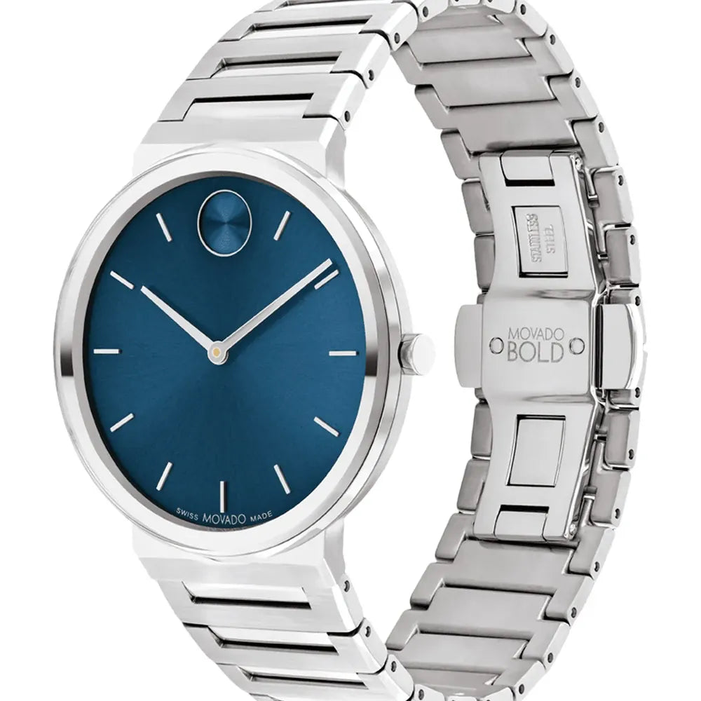 Reloj Movado Bold Horizon de hombre correa de metal 40 mm - Detalle de esfera