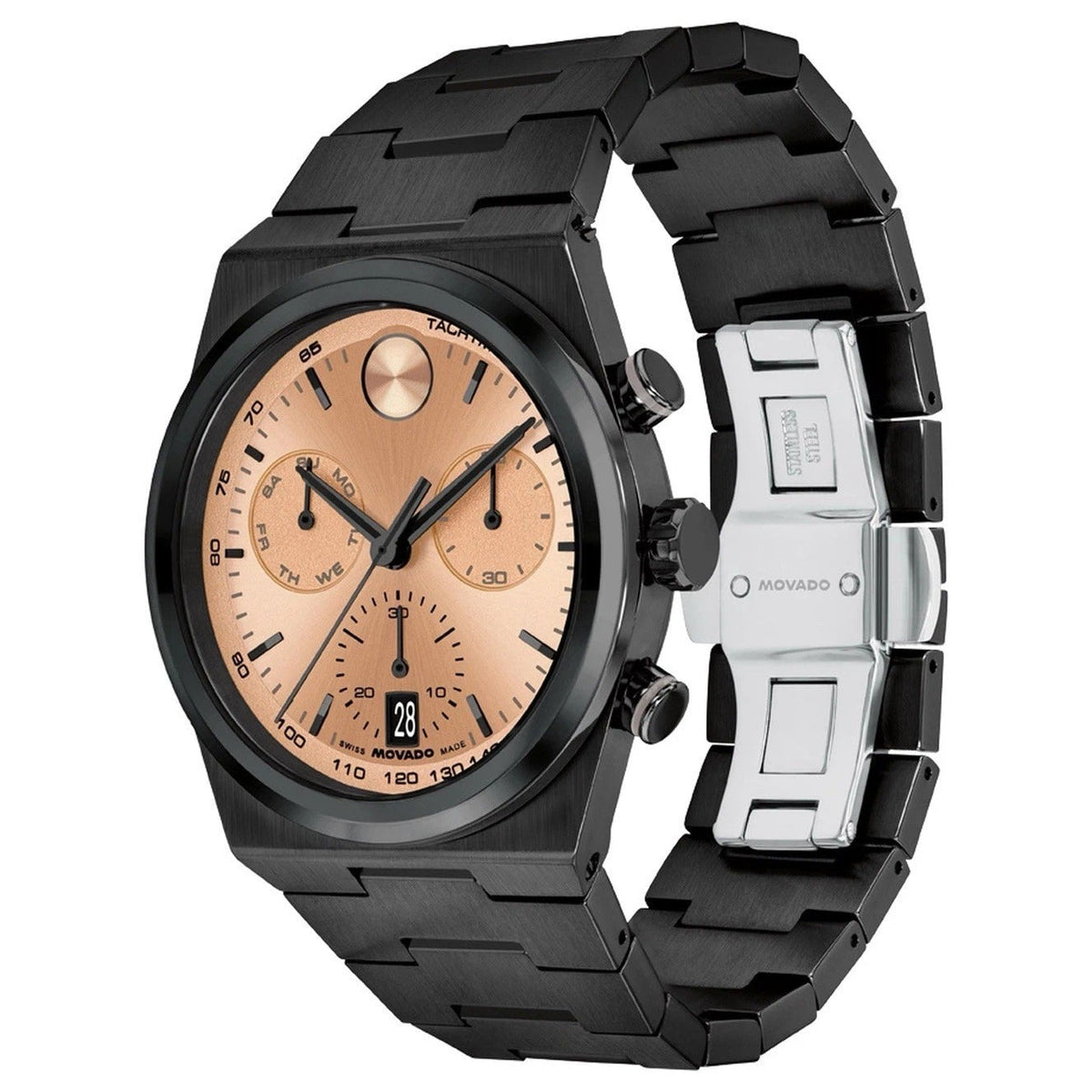 Movado Bold Quest 3601245 reloj de hombre brazalete de acero inoxidable - Negro