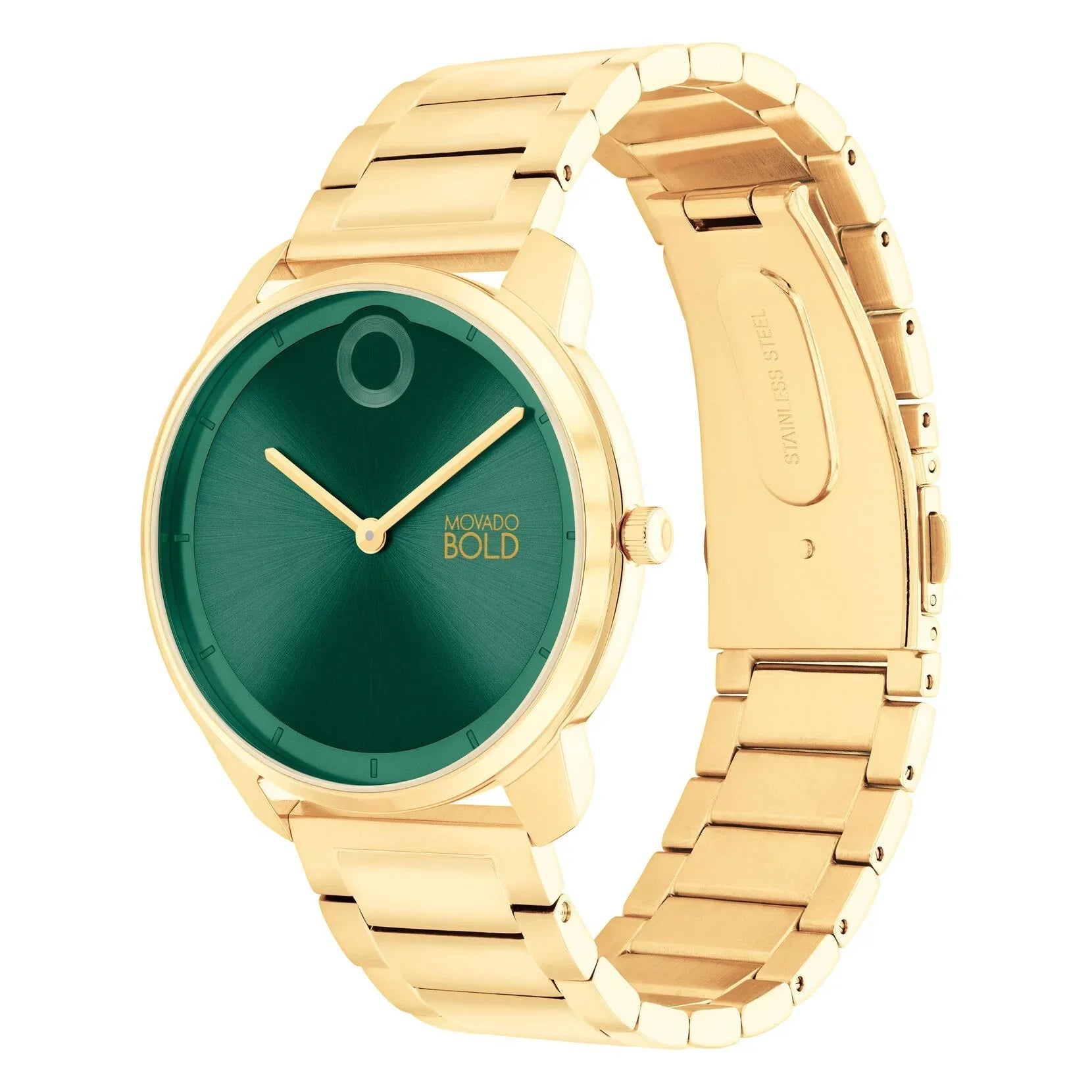 3601255 Reloj Movado Bold Hombre Dorado Esfera Verde