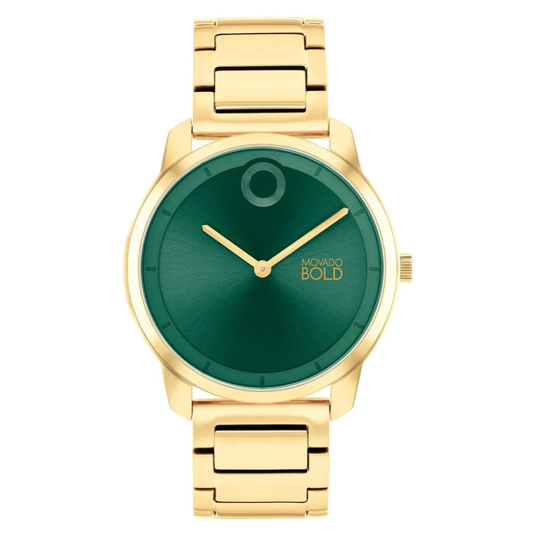 3601255 Reloj Movado Bold Hombre Dorado Esfera Verde