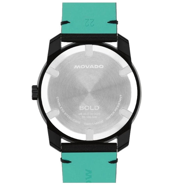 Movado reloj 3601279 de hombre correa de piel negra