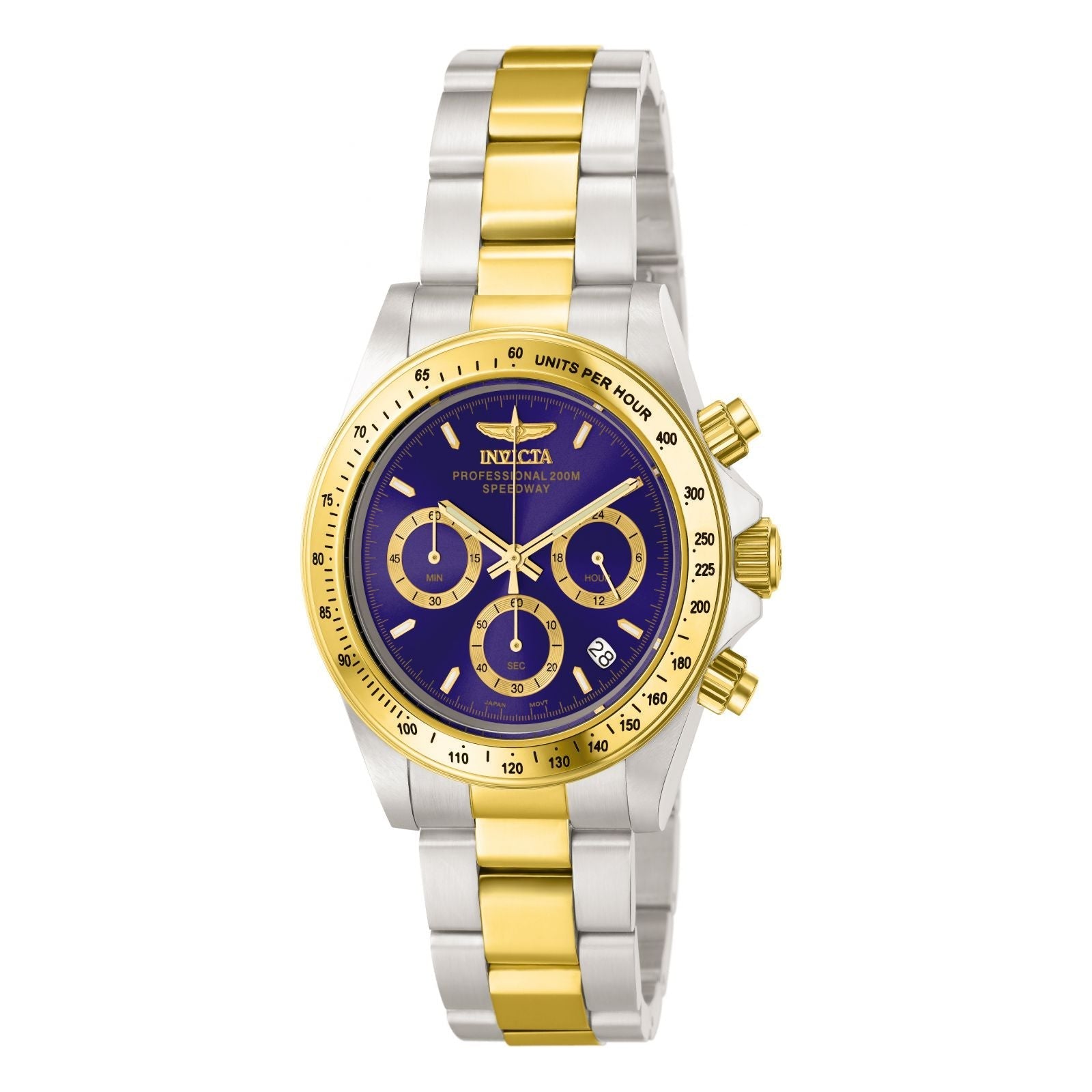 Reloj Invicta Speedway de hombre pulsera de metal 40 mm - Plateado dorado - 3644