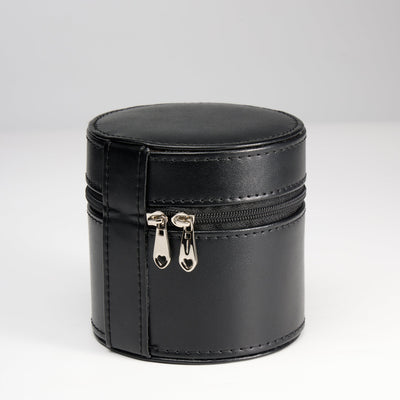 TC-008 Caja para un reloj Tancy redonda con zipper - Negro