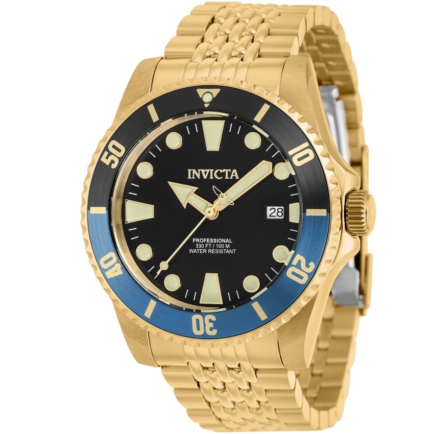 Invicta Pro Diver Automático Reloj para Hombre Correa de Metal 44 mm - 39761 - Dorado