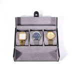Estuche Tancy TC-029 para 3 Relojes Cuero Negro