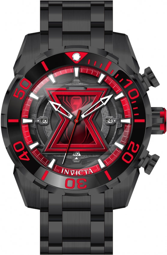 Reloj Invicta Marvel Black Widow Hombre Acero - Vista lateral