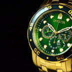 Reloj Invicta Pro Diver Scuba Hombre Acero Dorado - Detalle de esfera