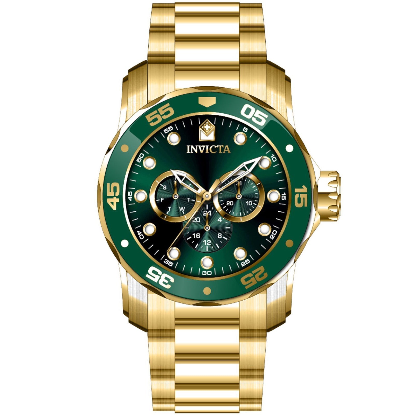Reloj Invicta Pro Diver Scuba Hombre Acero Dorado - Vista lateral
