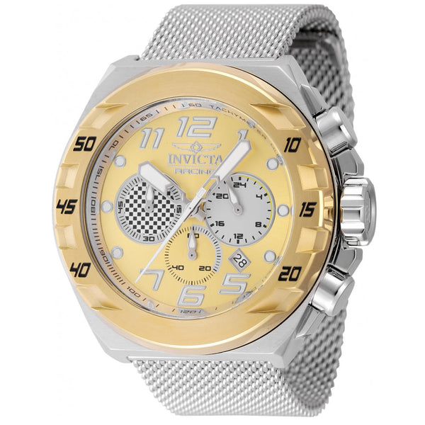 Reloj Invicta Racing para hombre pulsera mesh 48 mm - Dorado - 47204