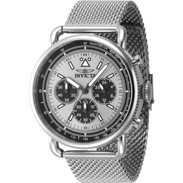 Reloj Invicta Speedway Zager de hombre correa mesh 44 mm - Plateado - 47357