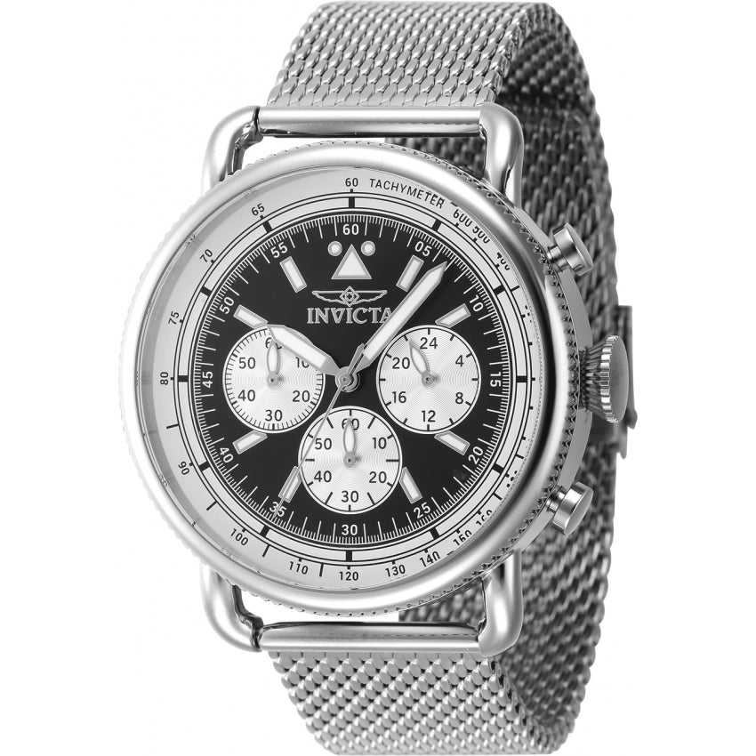 Reloj Invicta Speedway Zager de hombre correa mesh 44 mm - Plateado - 47358