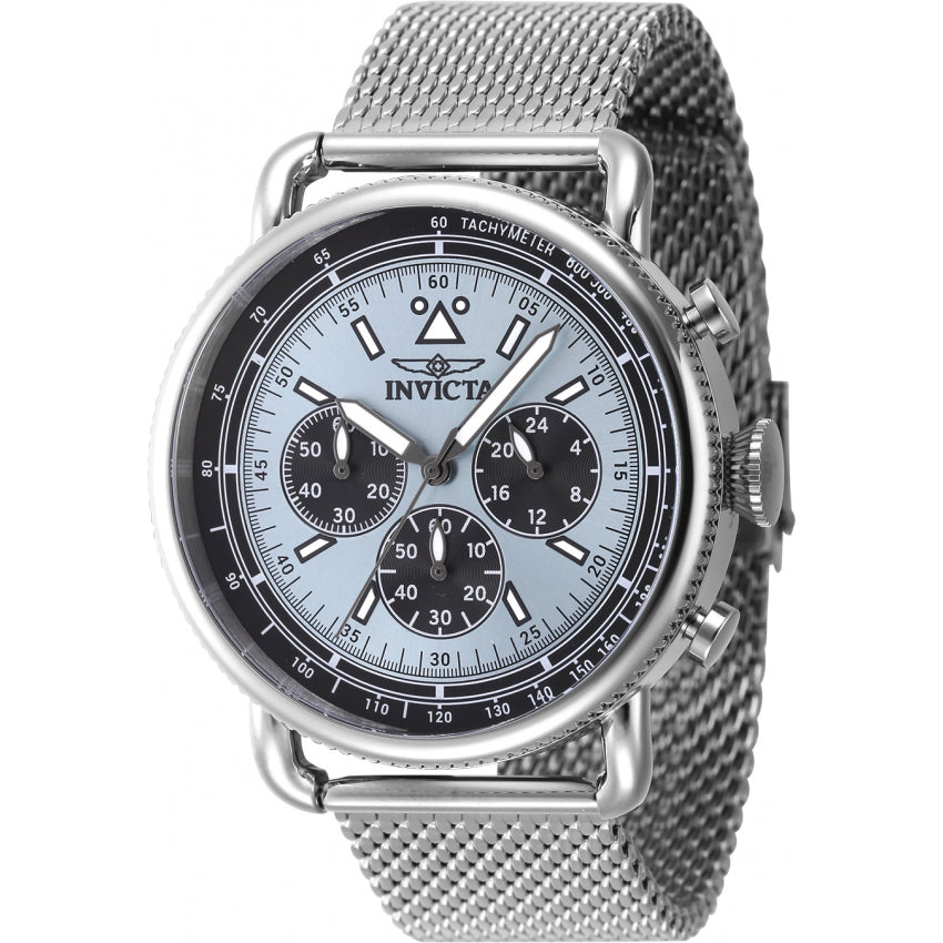 Reloj Invicta Speedway Zager de hombre correa mesh 44 mm - Plateado - 47359