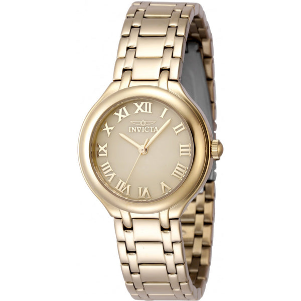 Reloj Invicta Wildflower de dama banda de metal 32 mm - Dorado - 48231