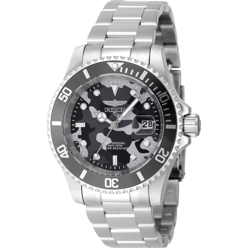 Reloj Invicta Pro Diver Camo Series de hombre pulsera de metal 40 mm - Negro - 48566