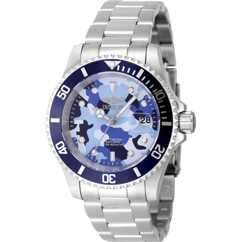 Reloj Invicta Pro Diver Camo Series de hombre pulsera de metal 40 mm - Azul - 48570