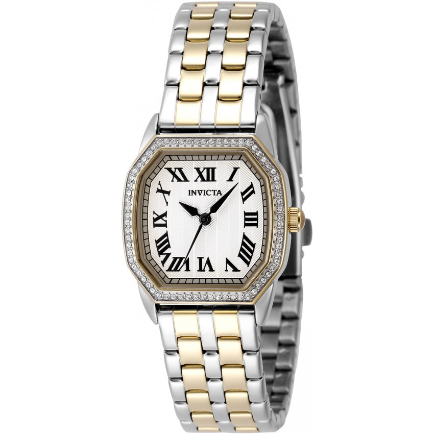 Reloj Invicta Wildflower de dama banda de metal 27 mm - Plateado Dorado - 48999