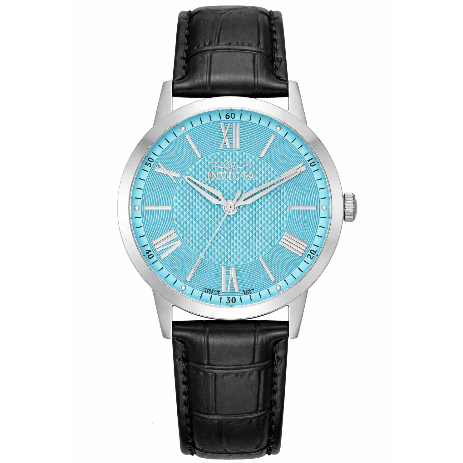 Reloj Invicta Celestial Hombre Cuero Negro Azul - Vista lateral