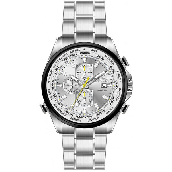 Reloj Invicta Aviator de hombre banda de metal 50 mm - Plateado - 50499
