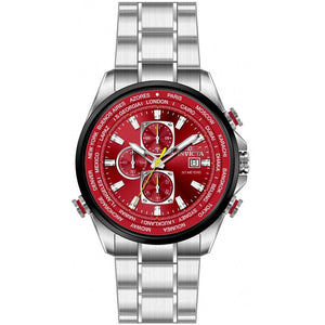 Reloj Invicta Aviator de hombre banda de metal 50 mm - Rojo - 50500