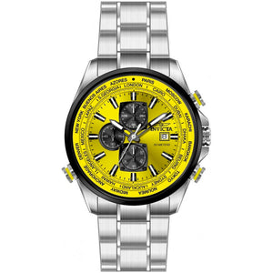 Reloj Invicta Aviator de hombre banda de metal 50 mm - Amarillo - 50503