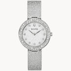 96L329 Reloj Bulova Crystal de dama correa mesh
