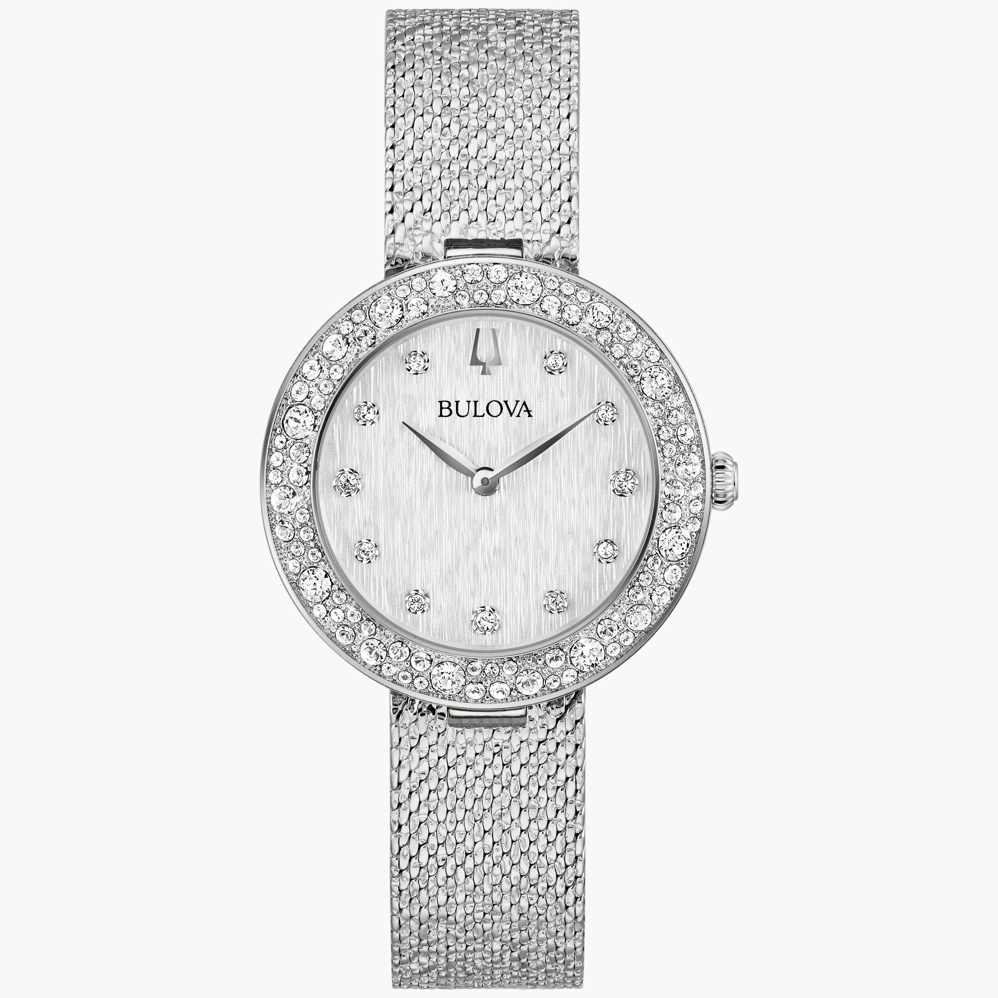 96L329 Reloj Bulova Crystal de dama correa mesh