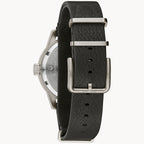Reloj Bulova Hack Hombre Correa de Piel Negra - Vista lateral