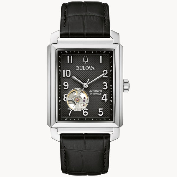 Reloj Bulova Sutton Automático Hombre Cuero Negro - Reloj original en Guatemala