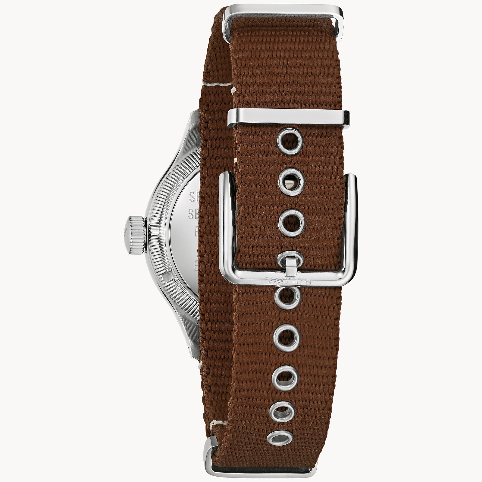 Reloj Bulova A-11 Hack Watch para caballero pulsera de tela - Detalle de esfera