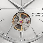 Reloj Bulova Aerojet Automático Hombre Piel Negra - Vista trasera