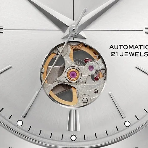 Reloj Bulova Aerojet Automático Hombre Piel Negra - Vista trasera