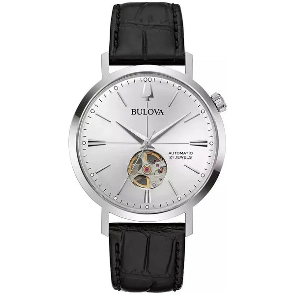 Reloj Bulova Aerojet Automático Hombre Piel Negra - Reloj original en Guatemala