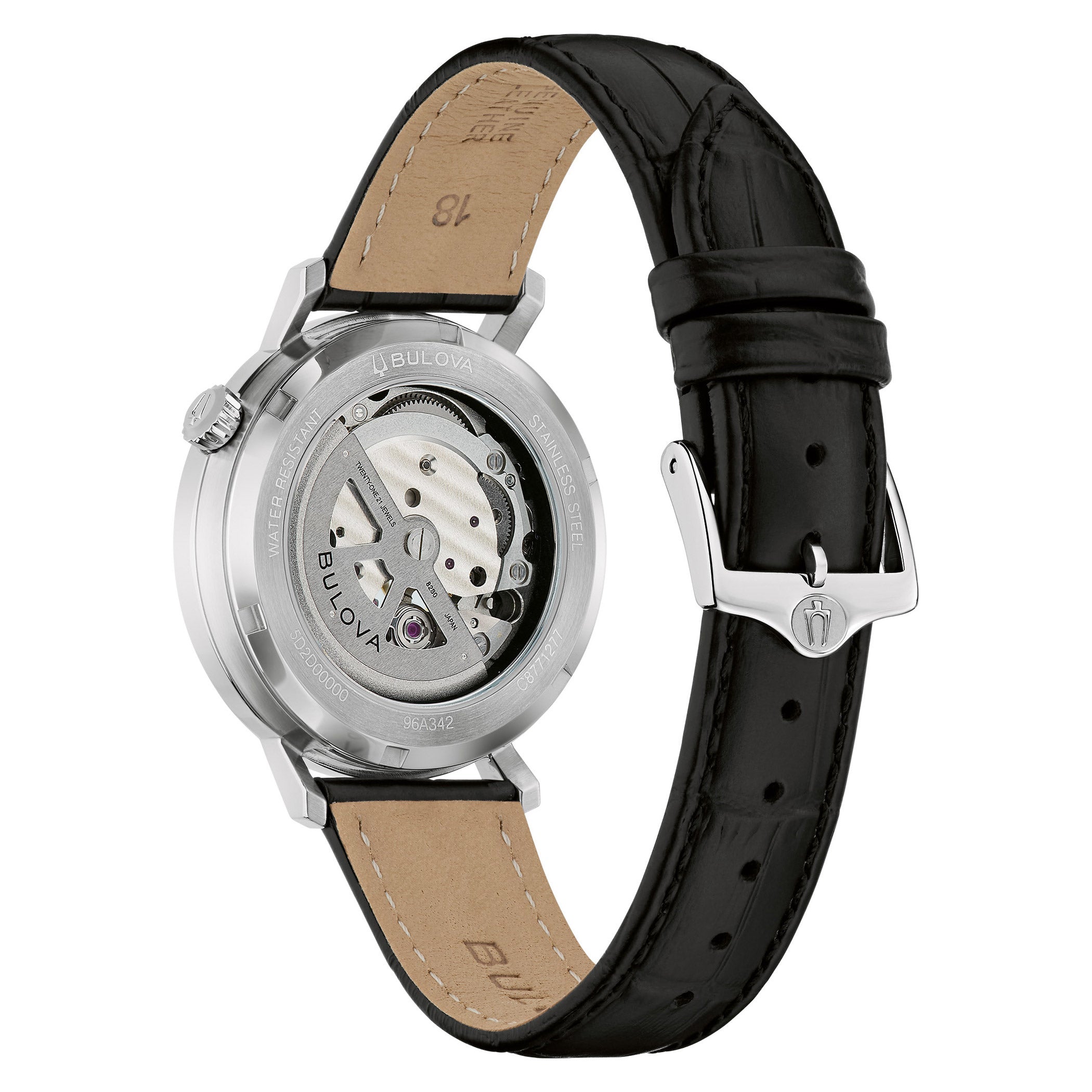96A342 Reloj Bulova Classic de hombre correa de piel - Cuero Negro