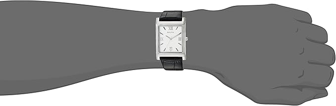 Reloj Bulova Classic Hombre Correa Cuero Negra - Vista lateral