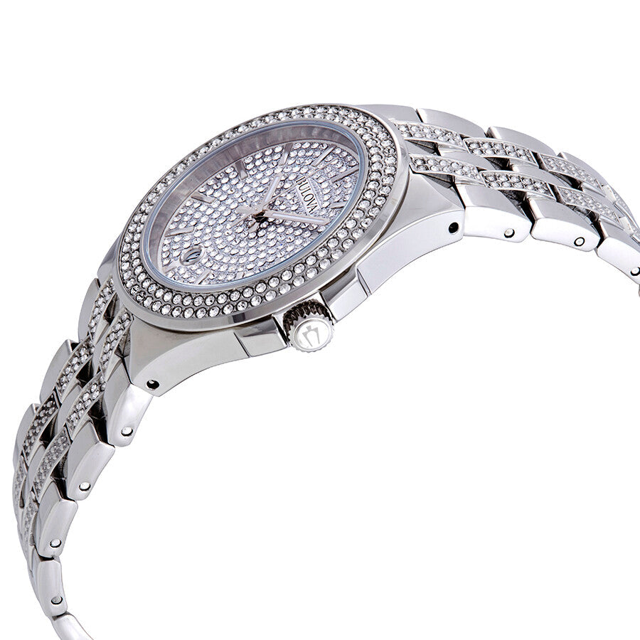 Reloj Bulova Crystal Hombre Acero Plateado - Detalle de esfera
