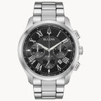 96B288 Bulova Wilton de caballero pulsera de metal - Acero Inoxidable Plateado