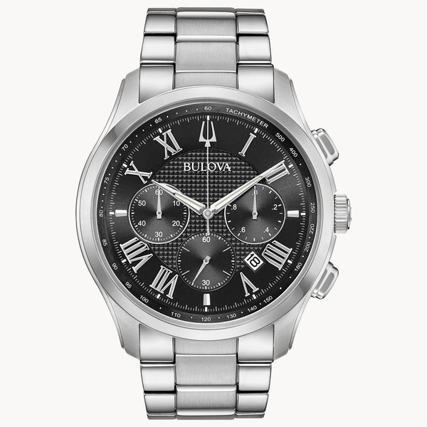 96B288 Bulova Wilton de caballero pulsera de metal - Acero Inoxidable Plateado