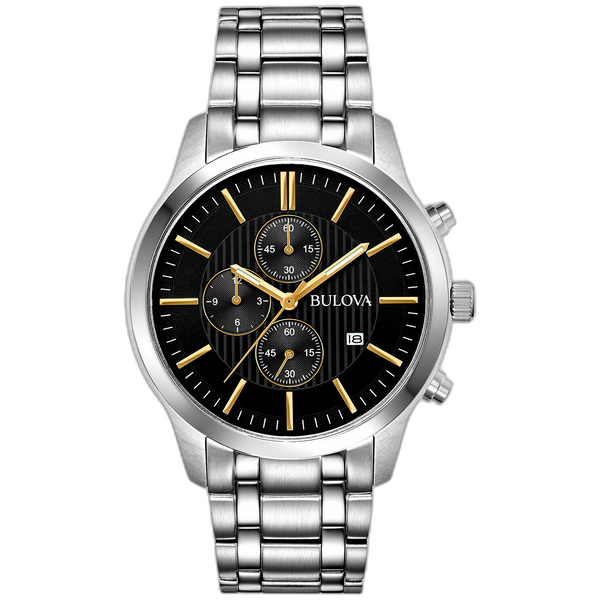 96B305 Reloj Bulova de hombre pulsera de metal - Acero Inoxidable Plateado