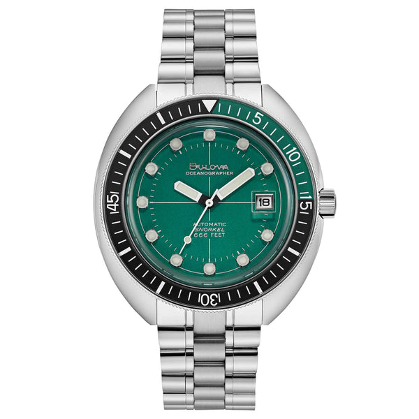 Reloj Bulova Oceanographer para caballero banda de metal - Reloj original en Guatemala