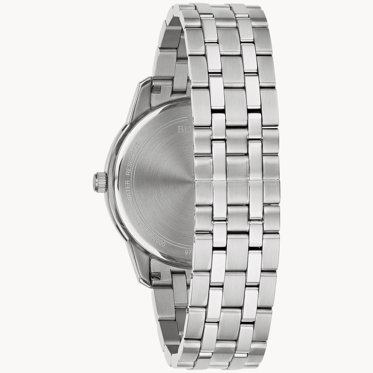 96B338 Reloj Bulova Sutton de hombre banda de metal plateado 40 mm