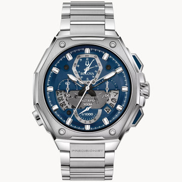 96B349 Bulova Series X de caballero pulsera de metal plateado