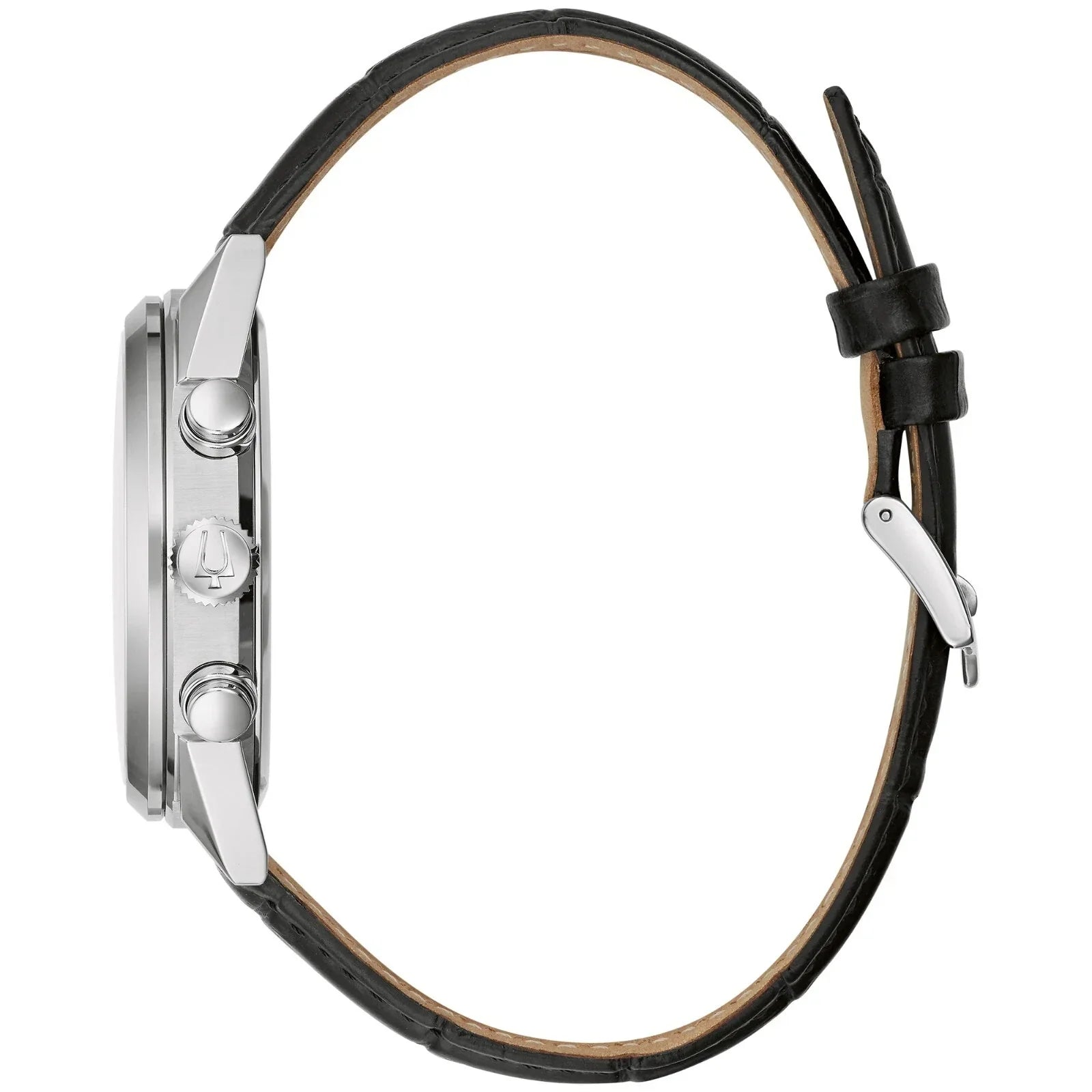 Reloj Bulova High Precision Hombre Correa Cuero - Vista lateral